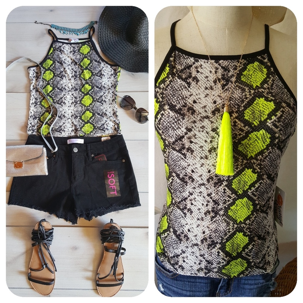 Range Kiss snake print tank top